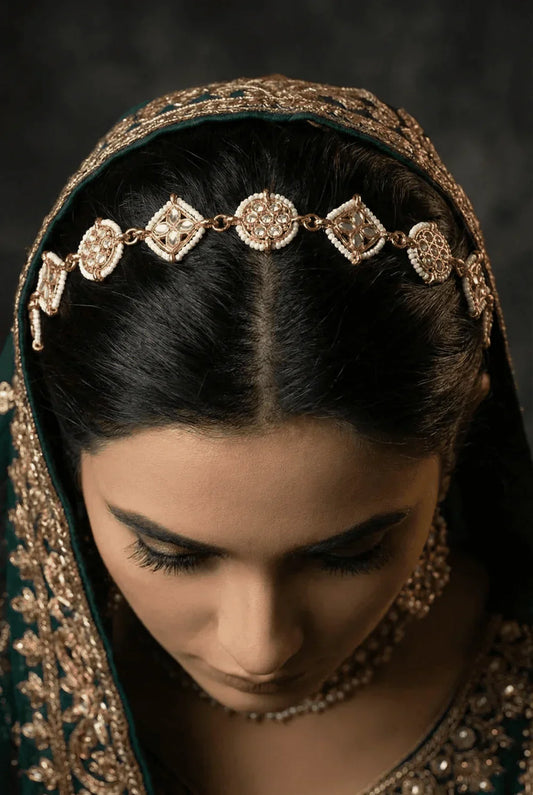 Zircon & Cut Kundan Sheesh Patti